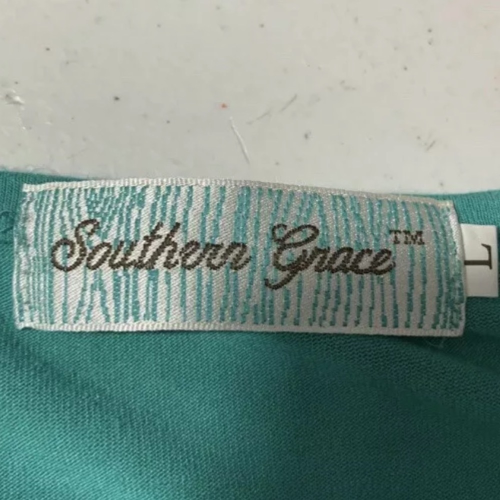 Southern Grace Womens Fringed Blouse Size Large - Picture 2 of 5